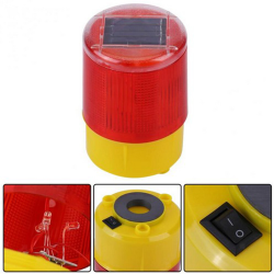 LED Solar Warning Light Flashing Red